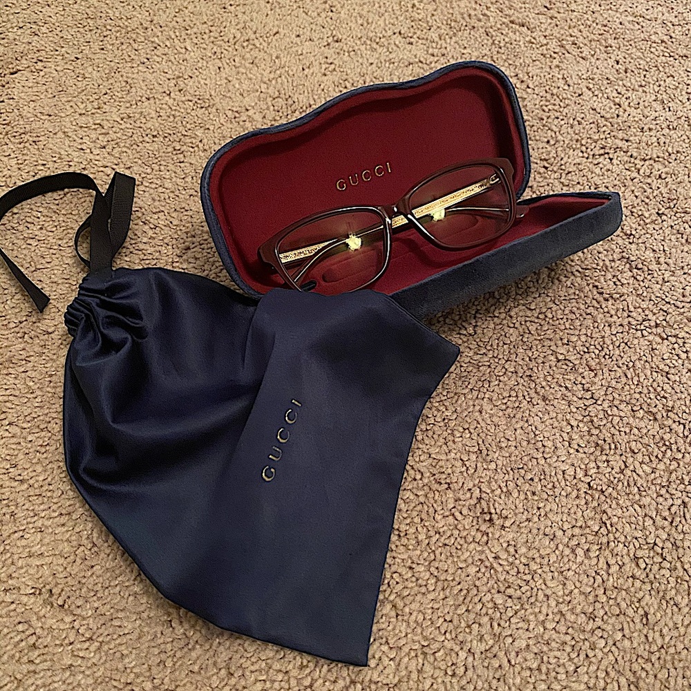 Gucci Eyeglass Frames w/ Hard & Soft Cases